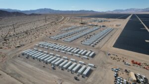 Battery energy storage system at a utility scale solar plant